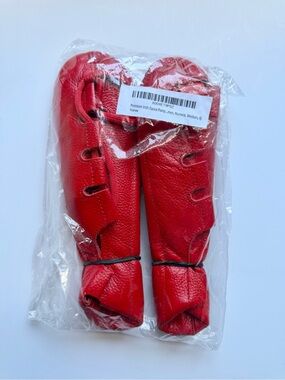 NWT Kids Irish Dance Pumps Ghillies Red Leather Size 4 Shoes
